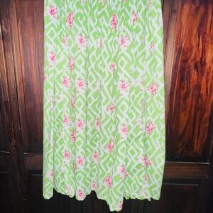 Charter‎ Club Green and Pink Floral Maxi Skirt